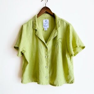 Calypso 💯 Linen Shirt. Handcrafted Elegance from India.